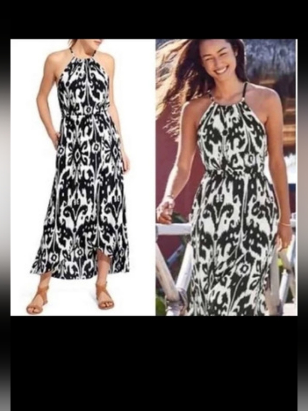 Athleta Ikat Bloom Ripple Maxi Dress